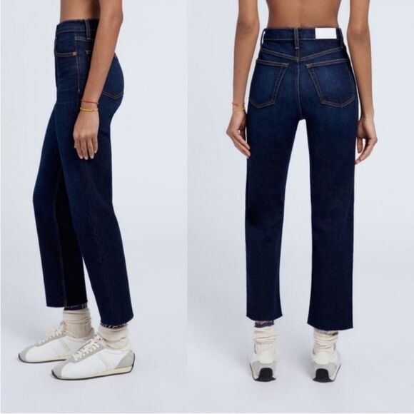 Re/done Ultra High Rise Stove Pipe Jeans Blue Color Barely Worn Size 24 - Picture 3 of 12